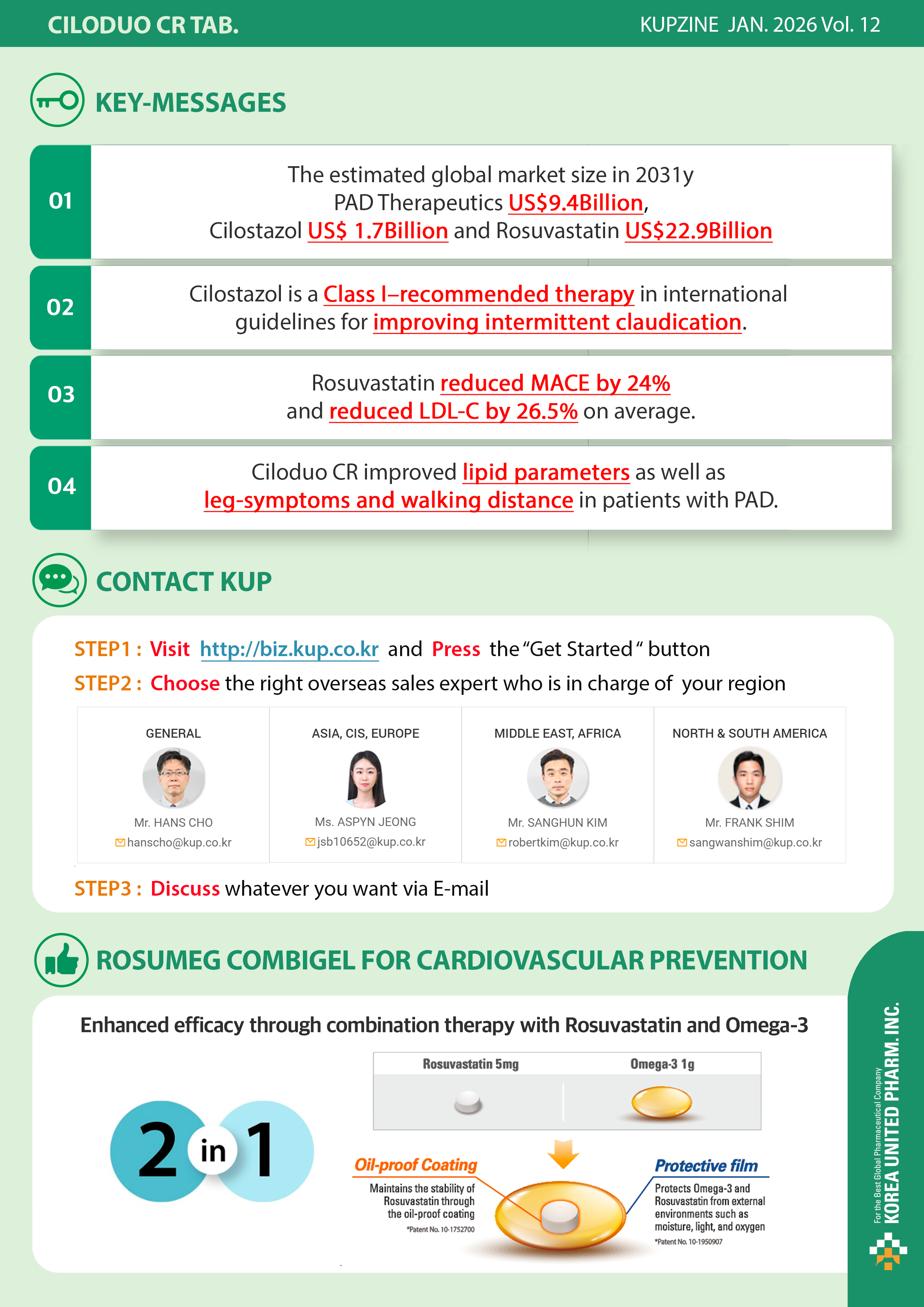 Key messages for Mitomycin-c and Contact point of Korea United Pharm. 